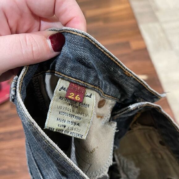 7 For All Mankind Bootcut Jeans 26 Y2K  Gray Preppy Academia - Picture 4 of 7